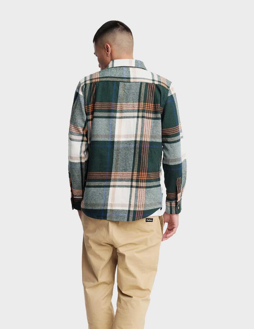 Parlez Rotan Check camisa verde para hombre