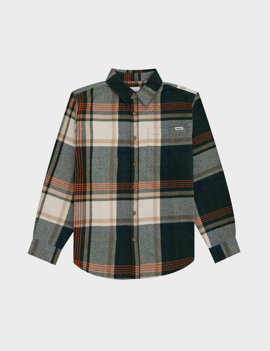 Parlez Rotan Check camisa verde para hombre