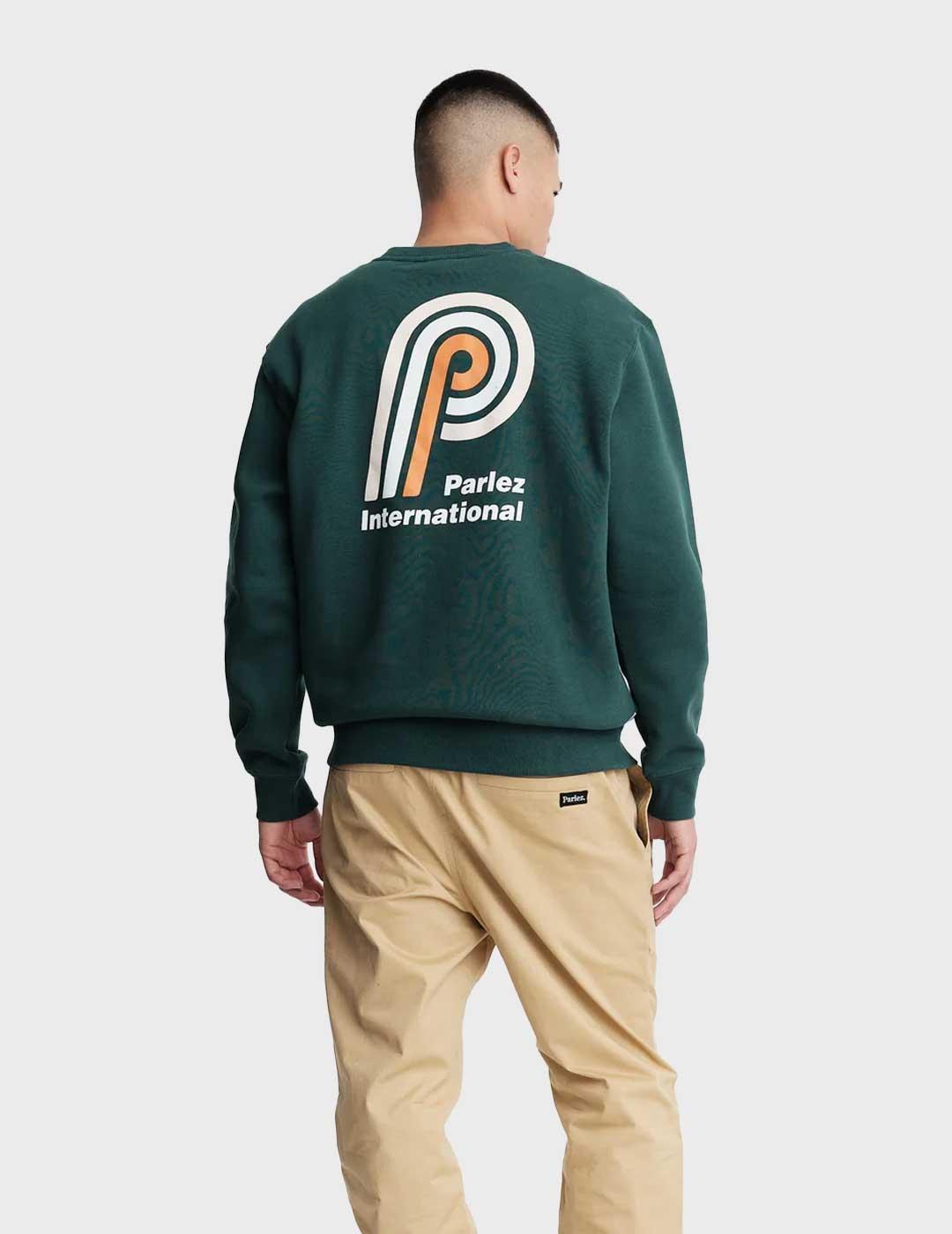 Parlez Poplar sudadera verde para hombre