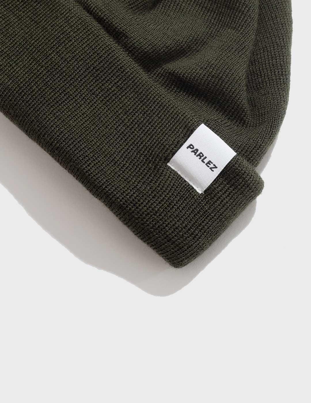 Parlez Flatholm Beanie gorro verde para hombre