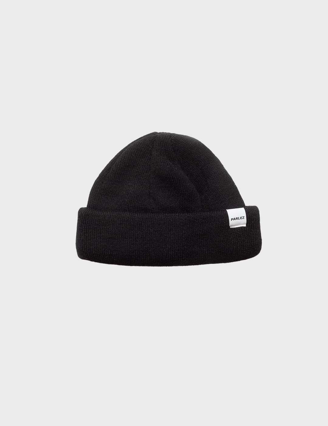 Parlez Flatholm Beanie gorro negro para hombre