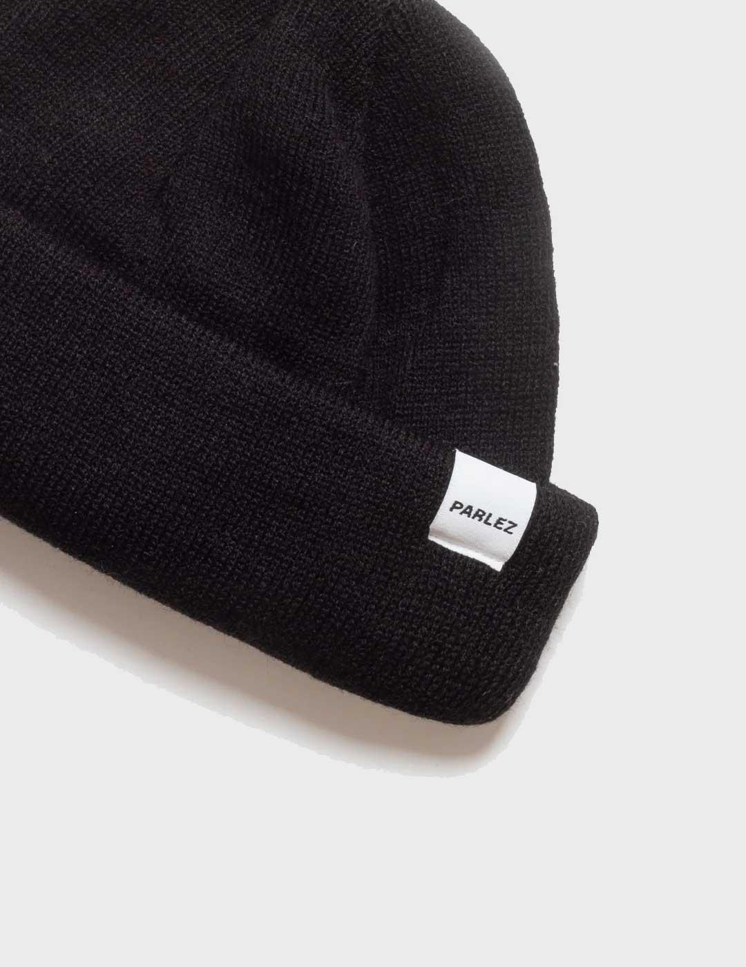 Parlez Flatholm Beanie gorro negro para hombre