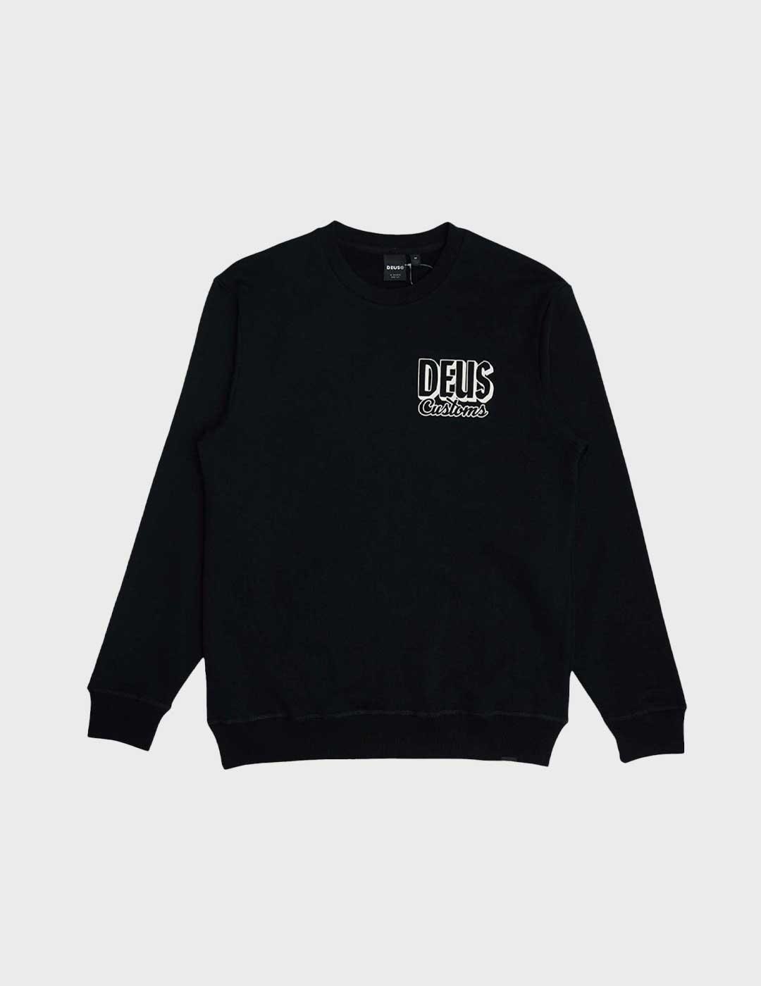 Deus Ever Seen Crew sudadera negra con capucha para hombre