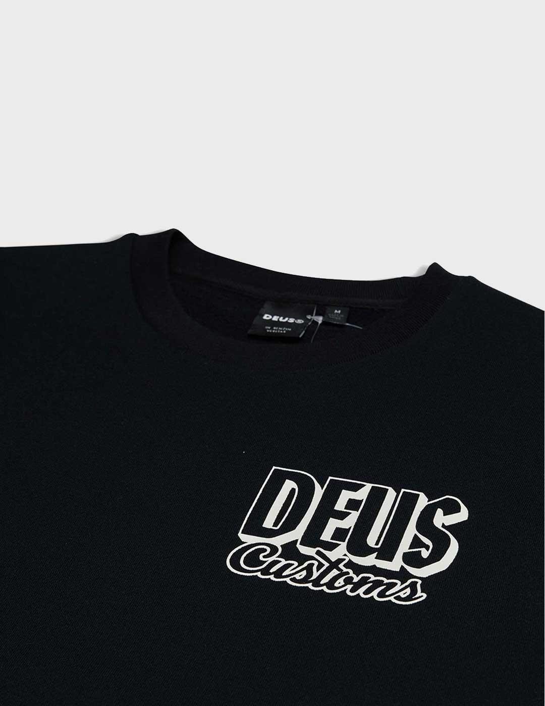 Deus Ever Seen Crew sudadera negra con capucha para hombre