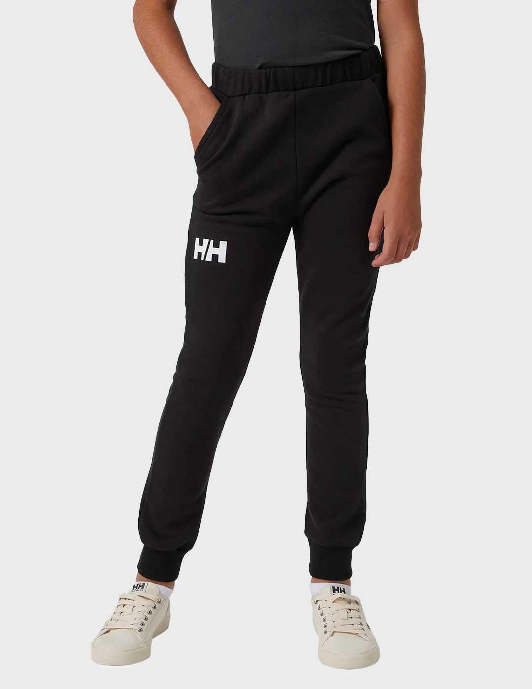 Pantalón Helly Hansen Logo Pant negro para niño y niña