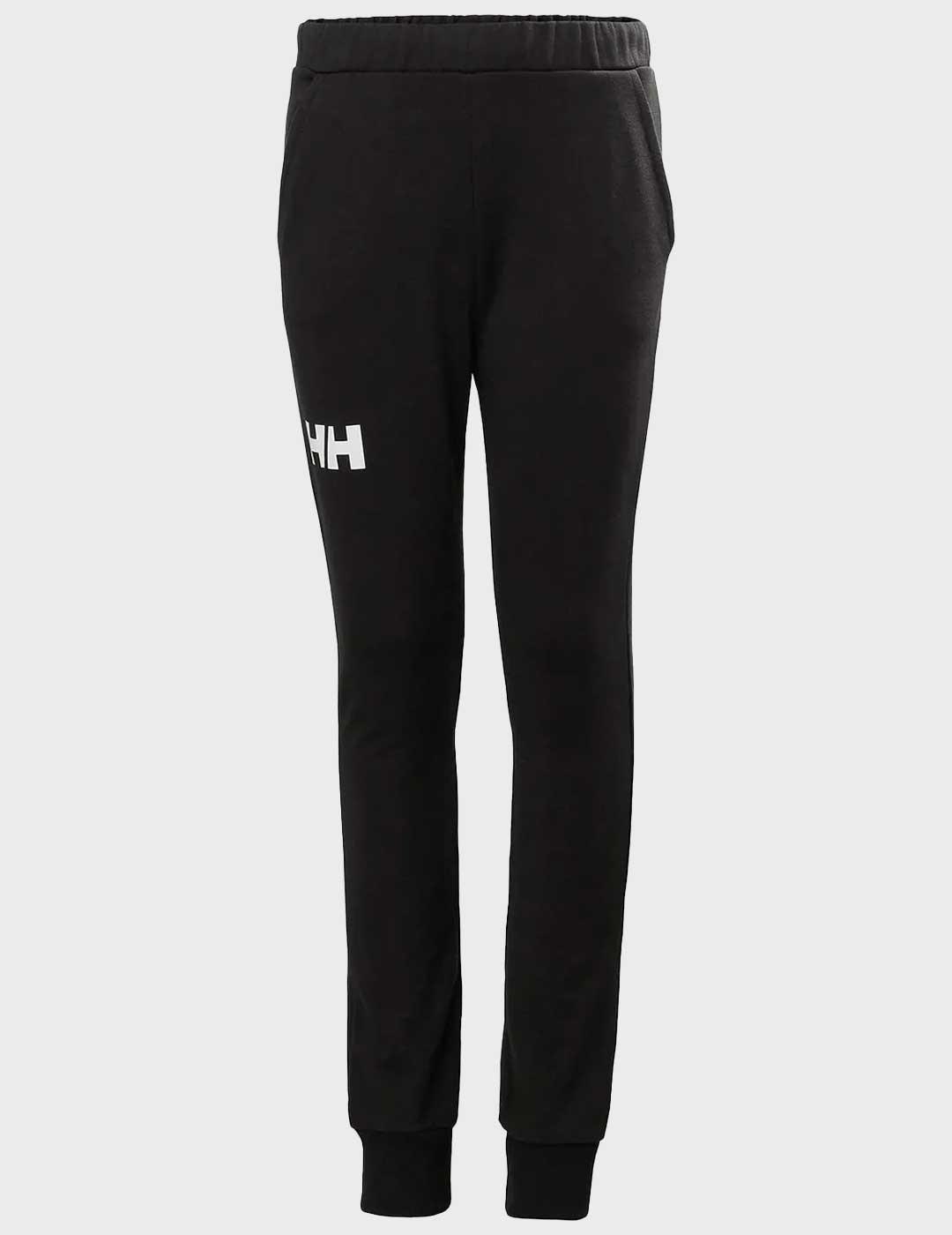 Pantalón Helly Hansen Logo Pant negro para niño y niña