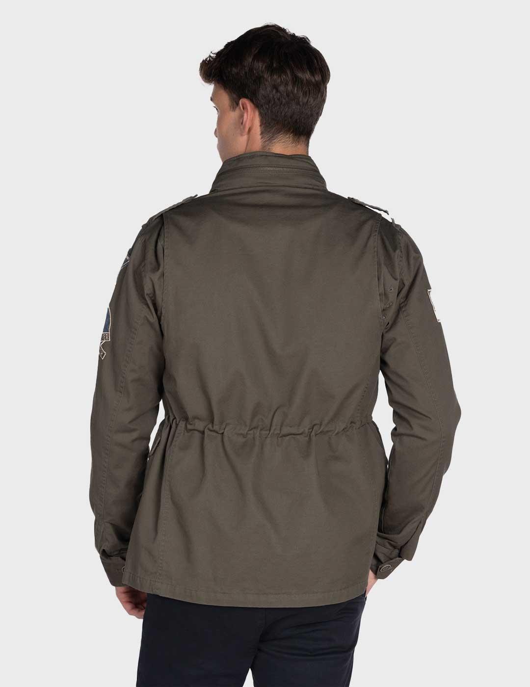 Harper & Neyer chaqueta militar verde para hombre