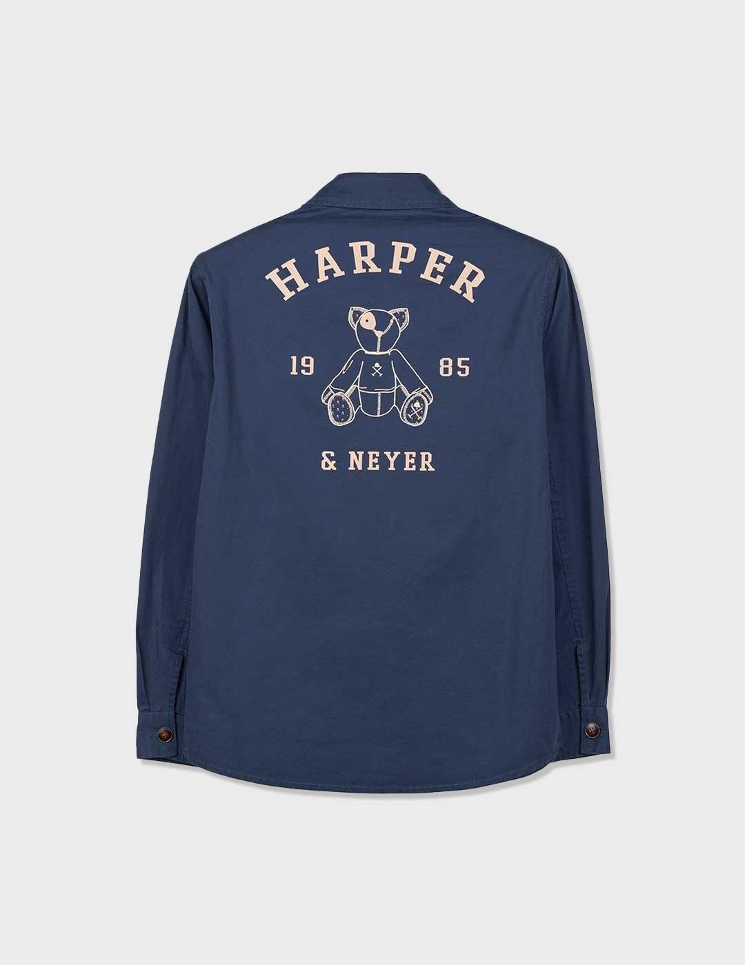 Harper & Neyer Arthur sobrecamisa azul para hombre