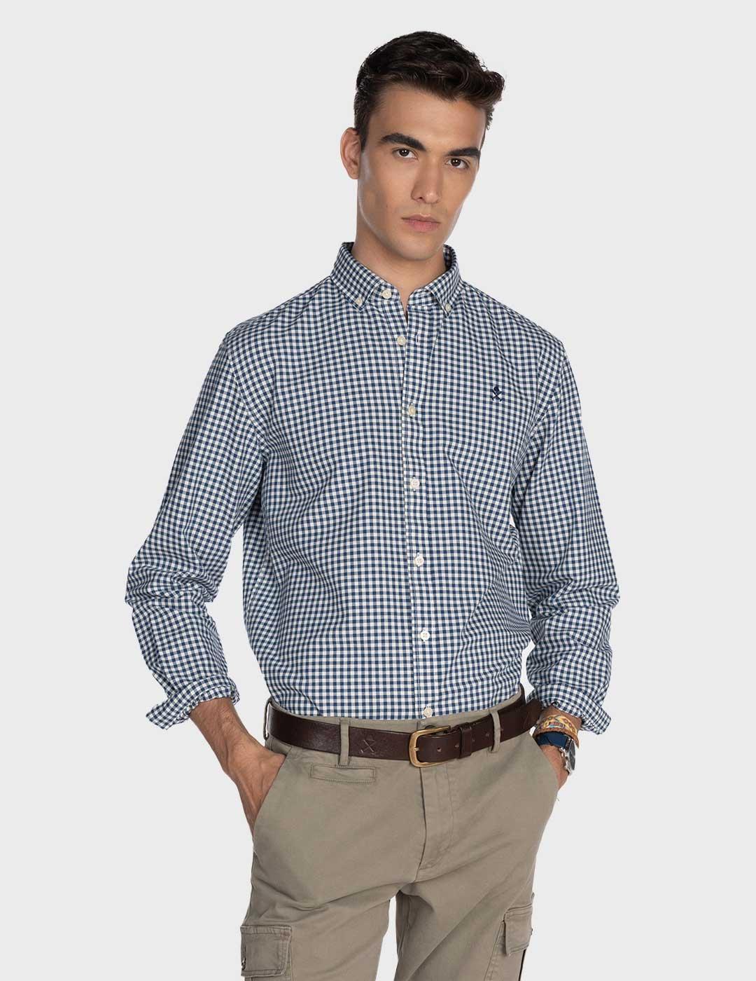 Harper & Neyer Vichy camisa azul para hombre