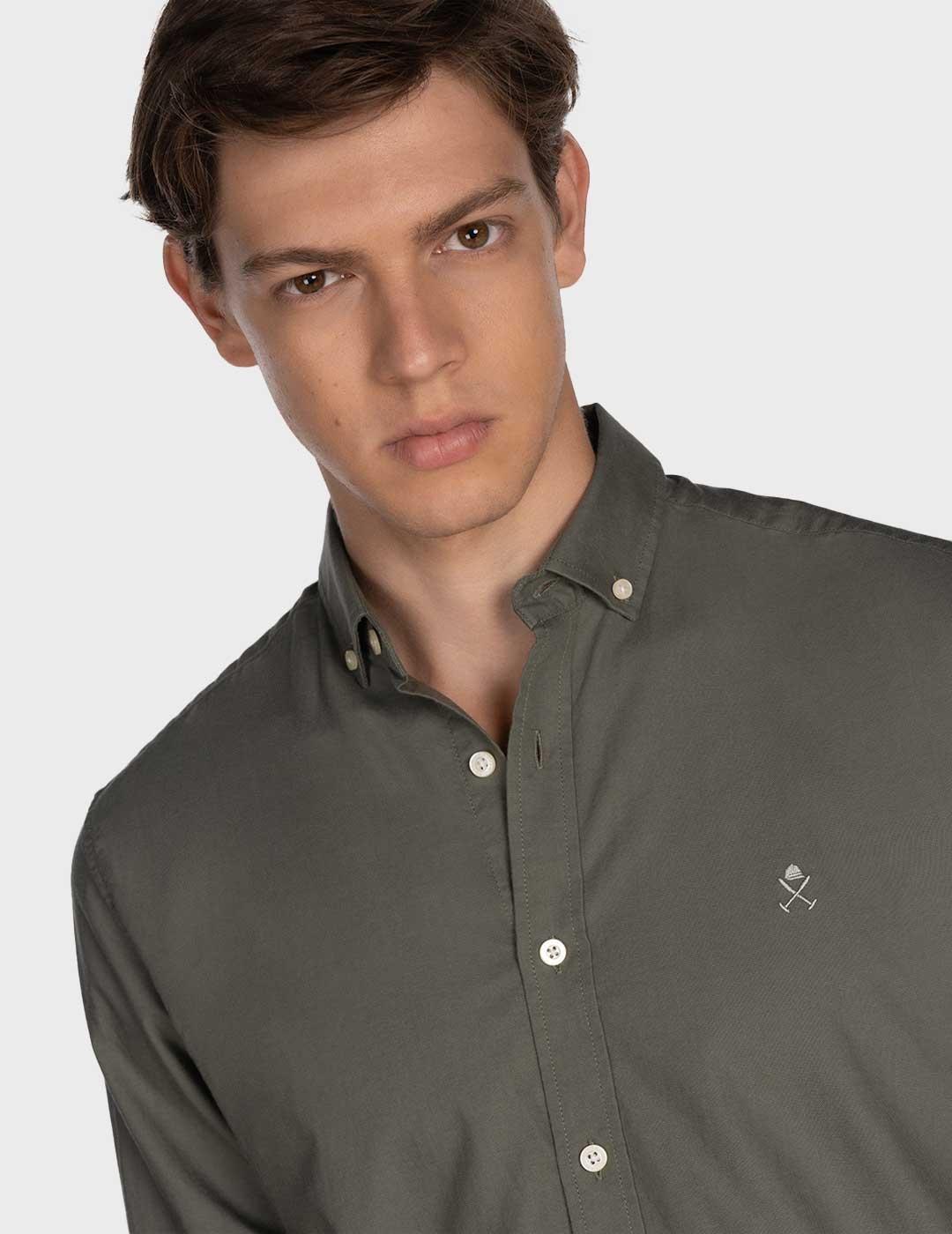 Harper & Neyer Oxford camisa verde para hombre