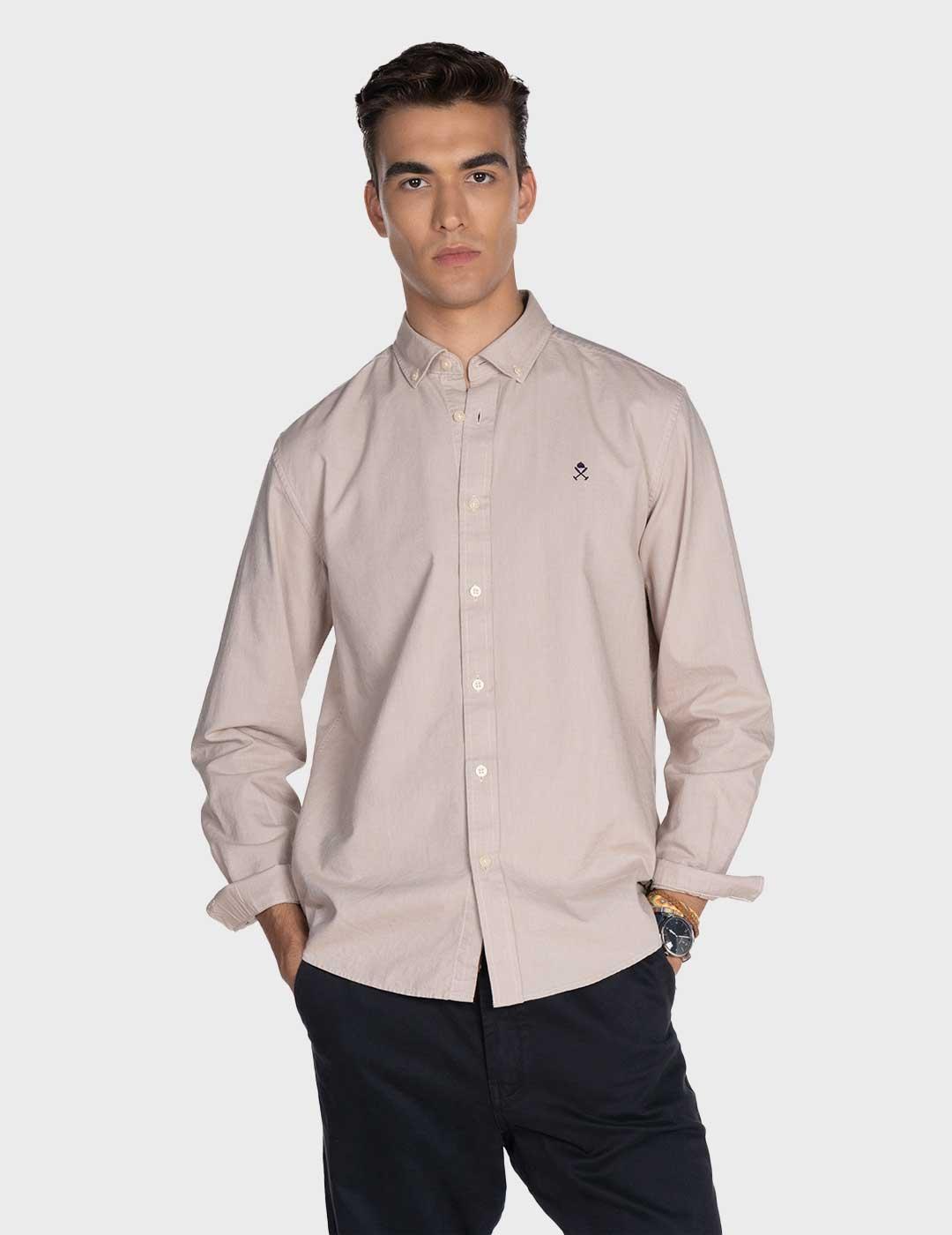 Harper & Neyer Oxford camisa beige para hombre