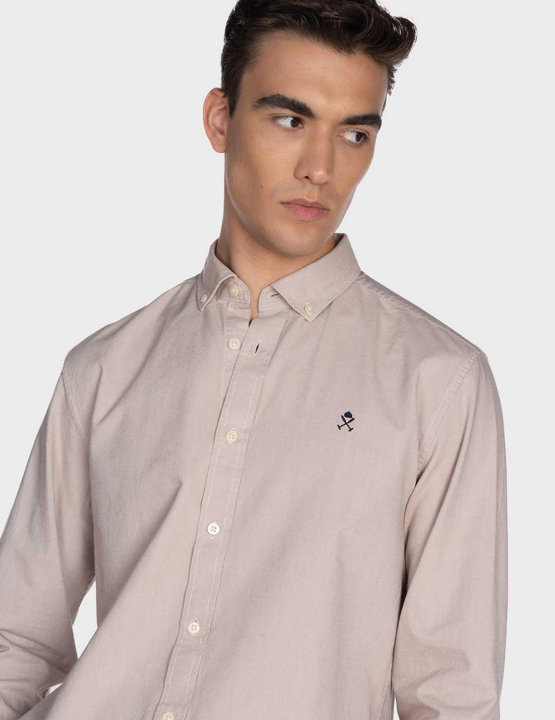 Harper & Neyer Oxford camisa beige para hombre