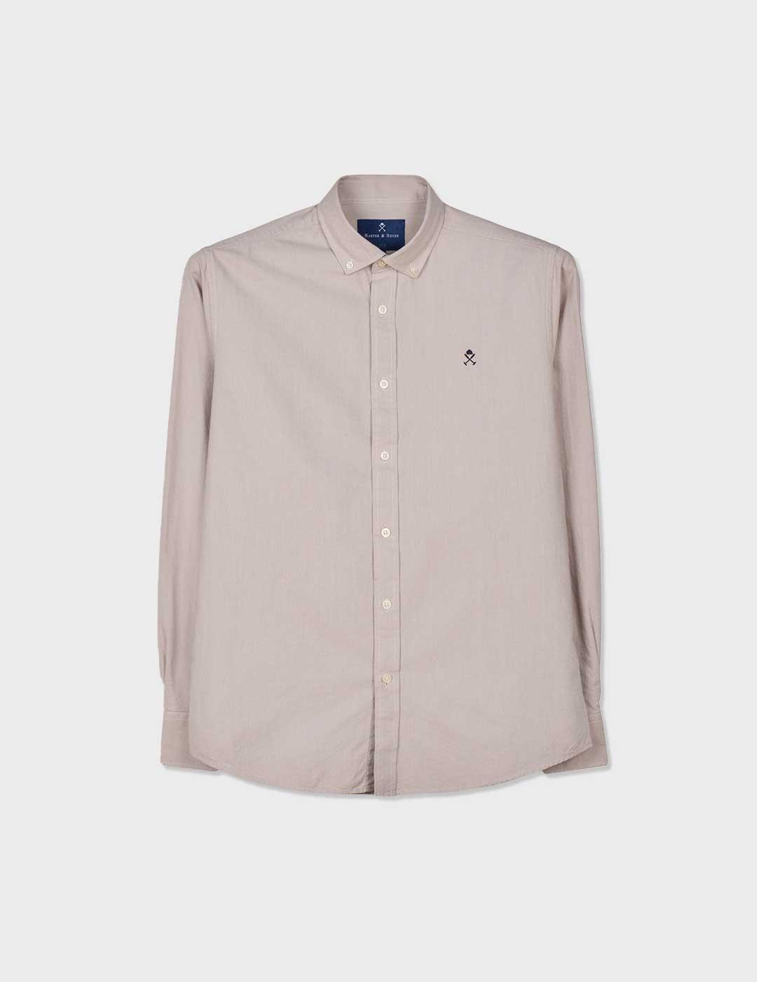 Harper & Neyer Oxford camisa beige para hombre