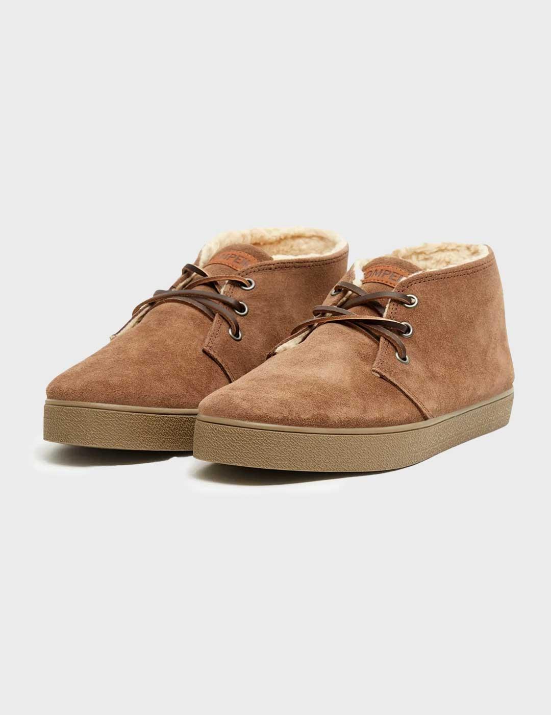 Pompeii Brand Catalina Fleece Zapatilla marrón para hombre