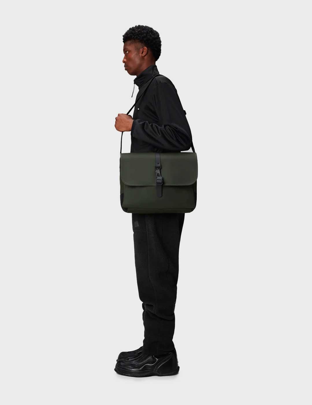 Rains Messenger bolso verde para hombre y mujer