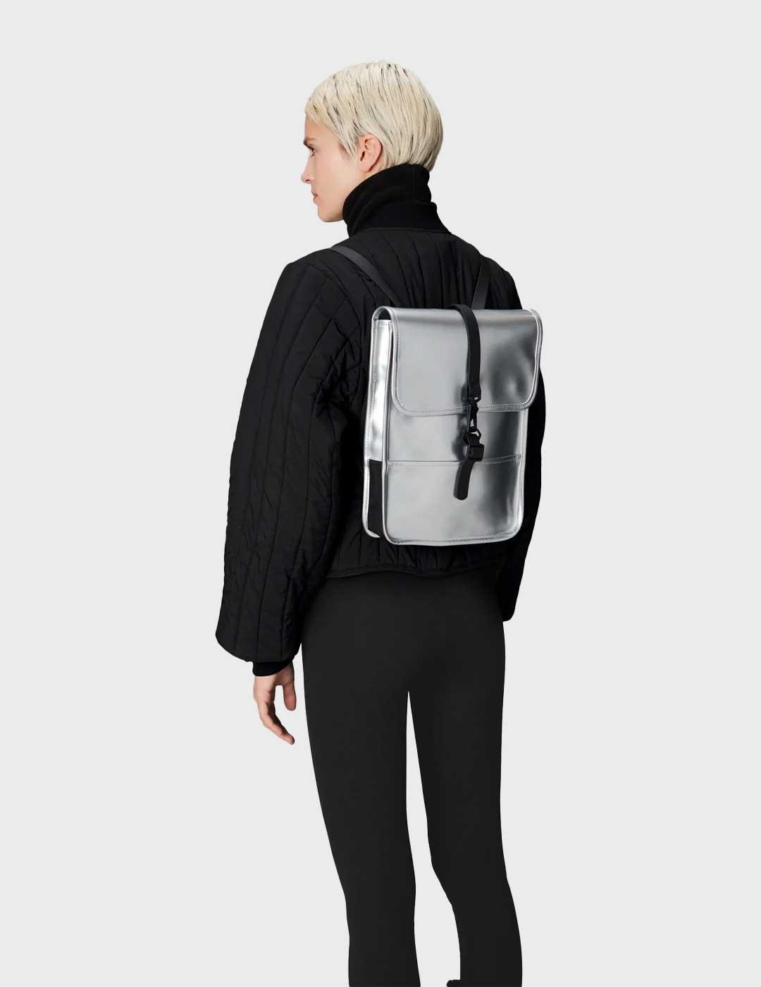 Rains Mirror mochila gris para hombre y mujer