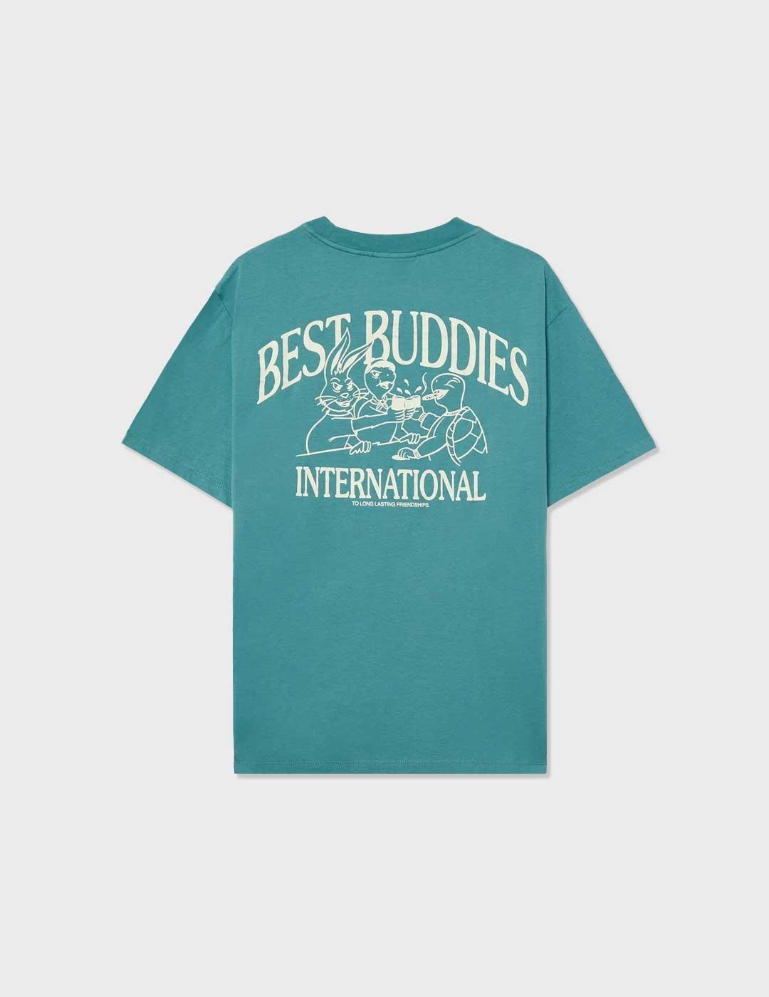 Pompeii Brand Best Buddies camiseta verde para hombre y muje