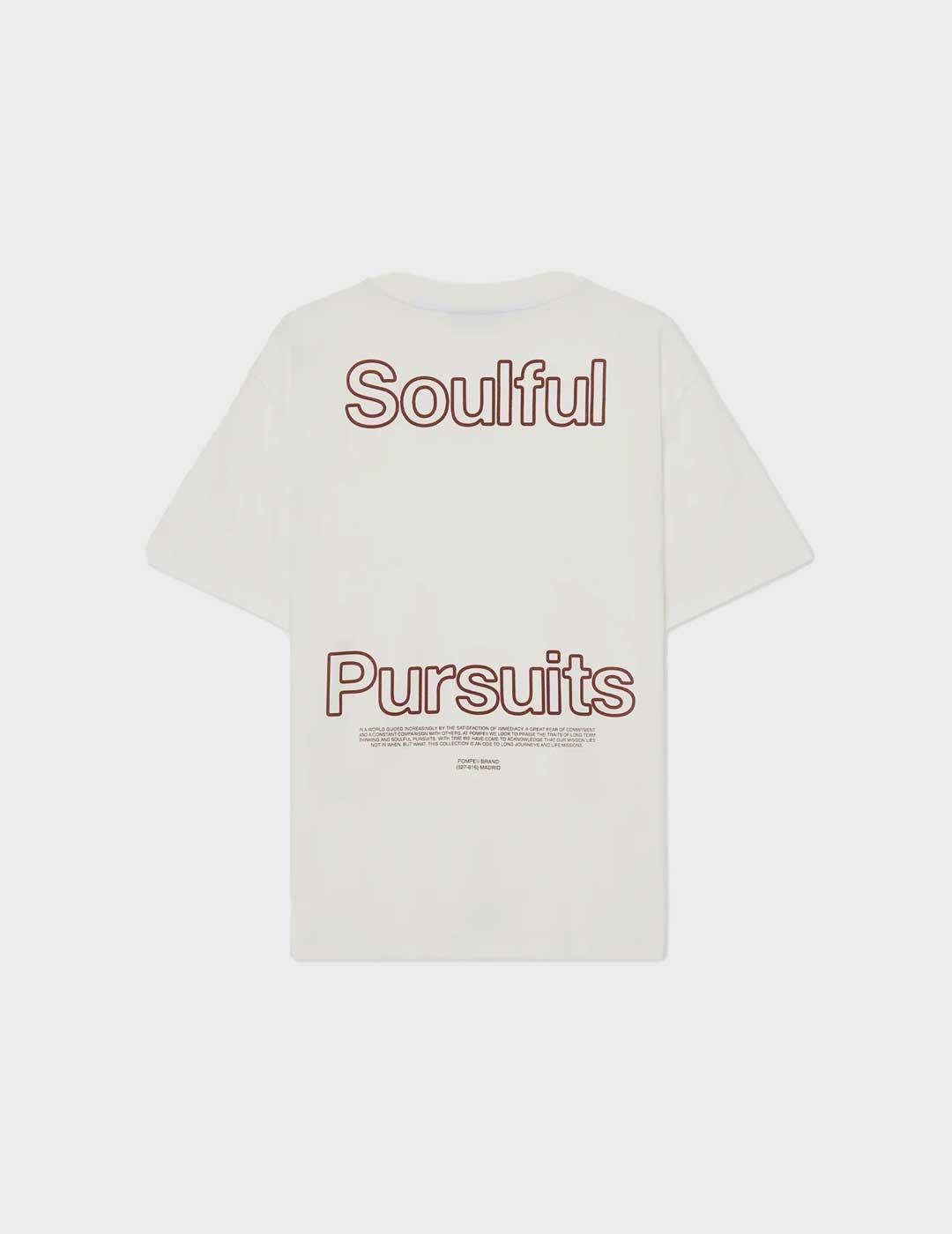 Pompeii Brand Soulful camiseta blanca para hombre y mujer