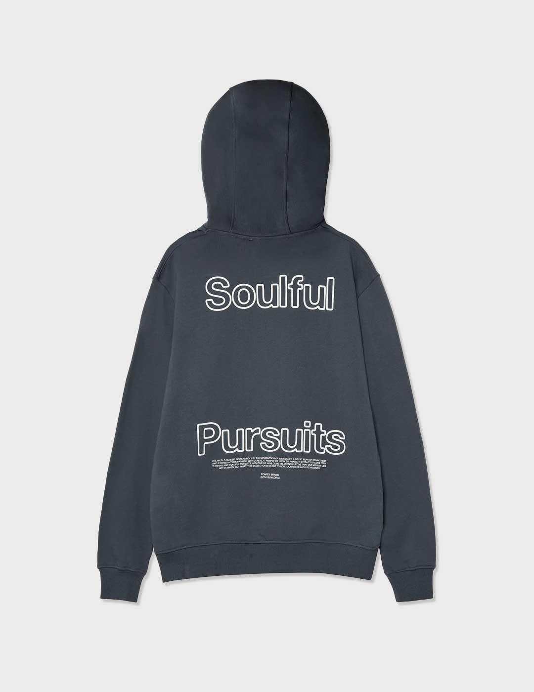 Pompeii Brand Soulful sudadera gris pra hombre y mujer