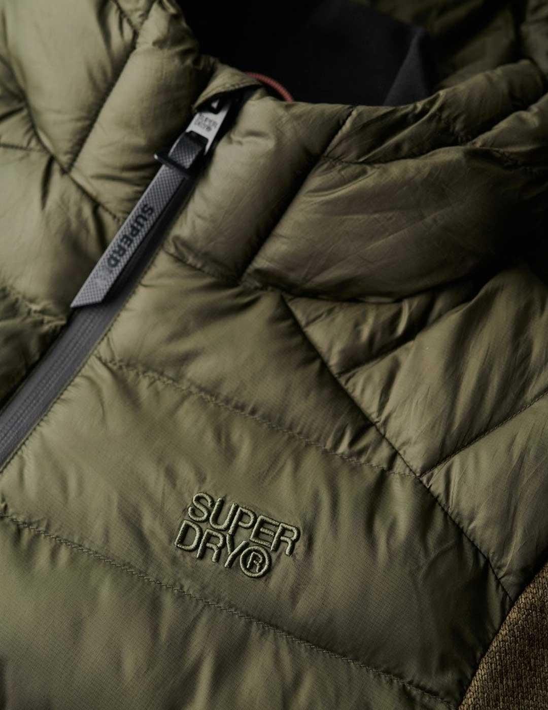 Superdry Kint Storm Hybrid jkt chaqueta verde para hombre