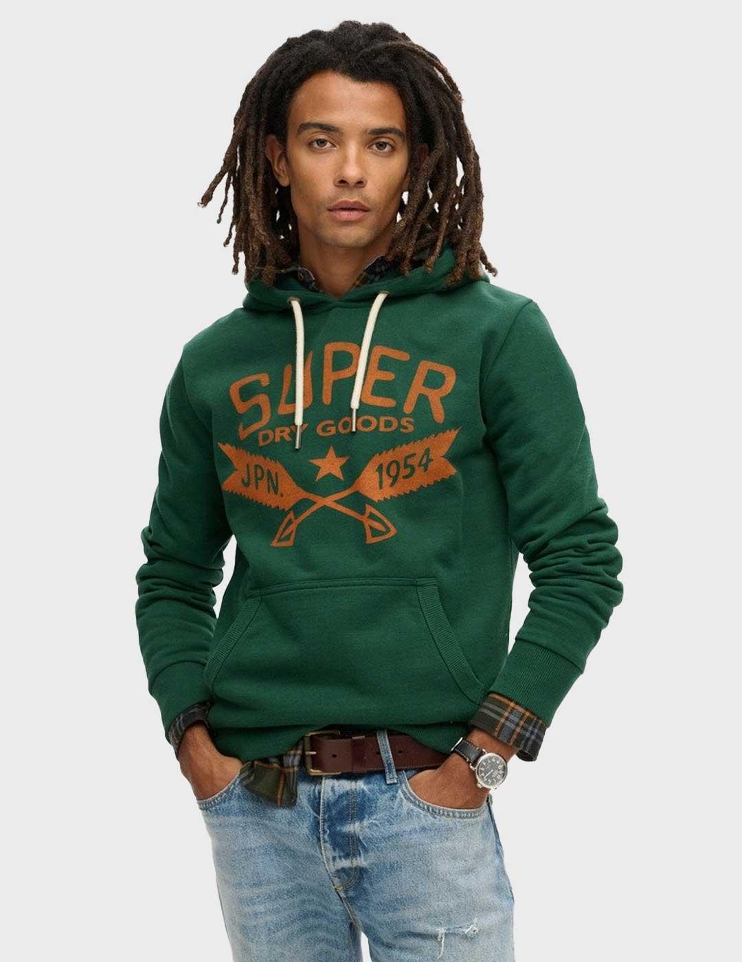 Superdry Lo-fi Outdoor sudadera verde para hombre