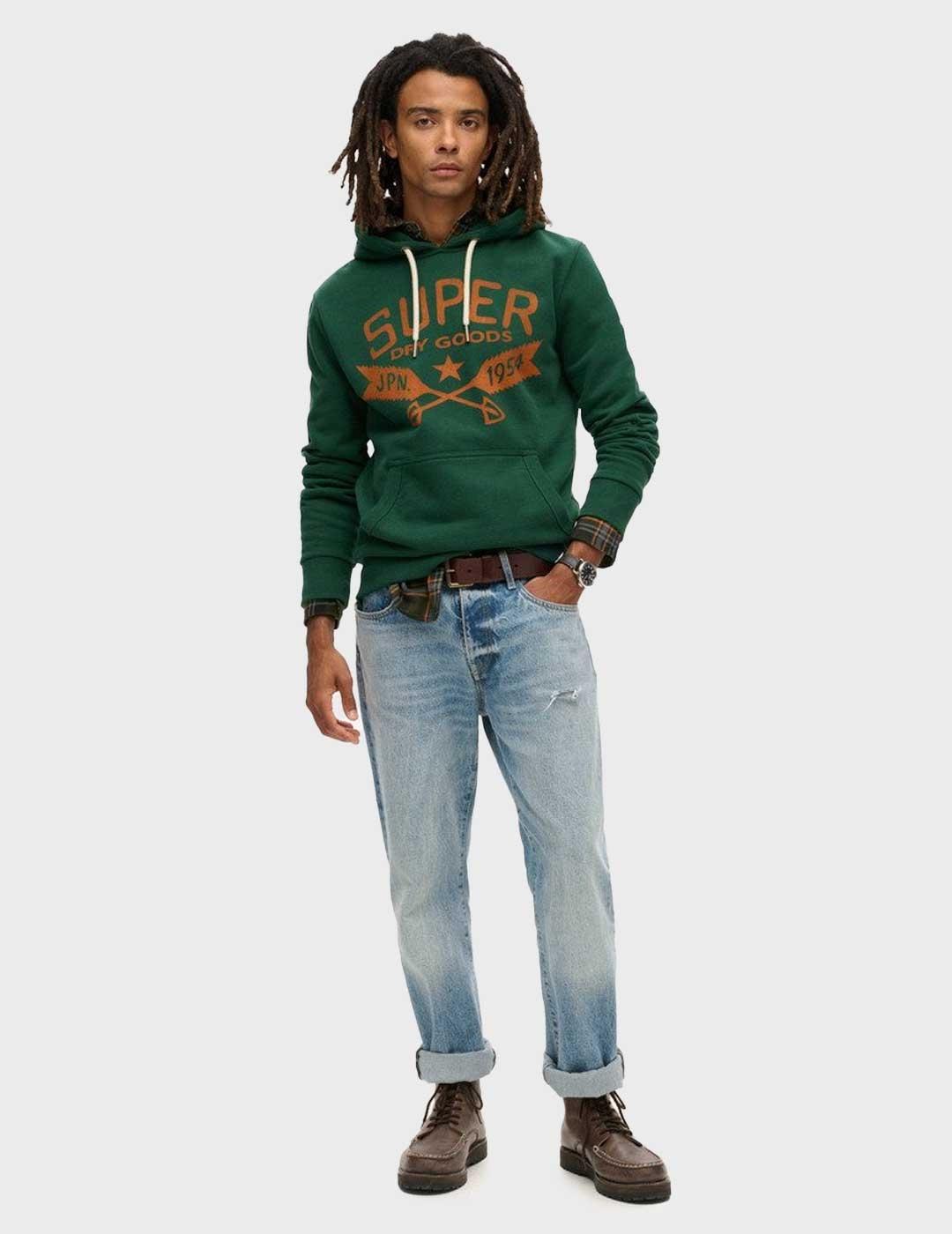 Superdry Lo-fi Outdoor sudadera verde para hombre