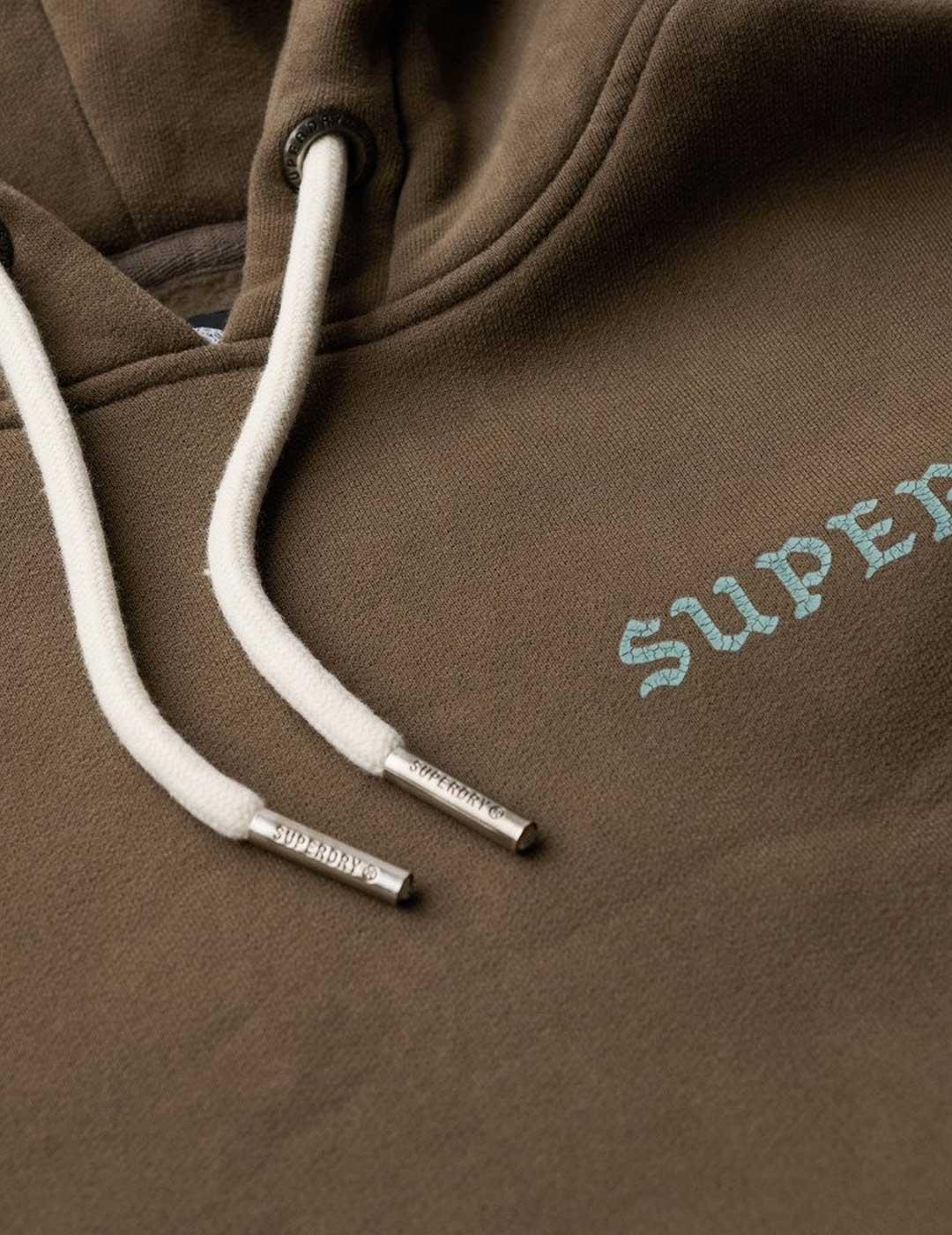 Superdry Tattoo sudadera marrón para hombre