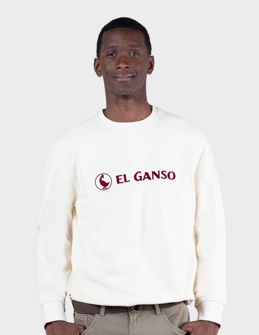 El ganso sudadera blanca para hombre