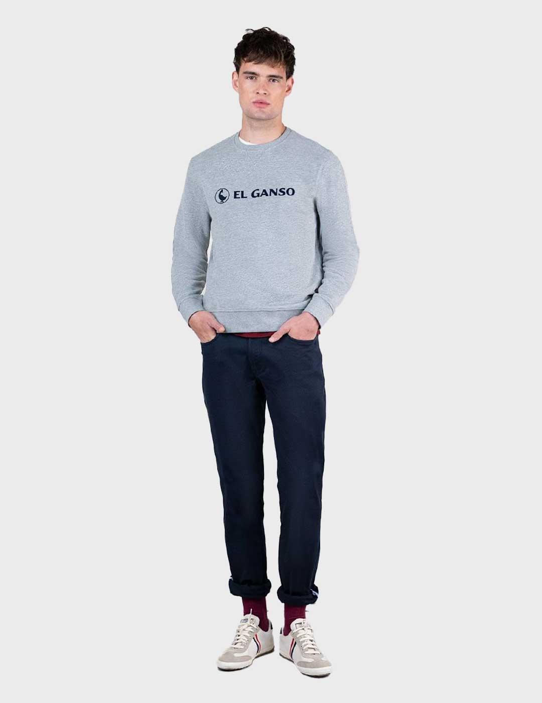 El ganso sudadera gris para hombre