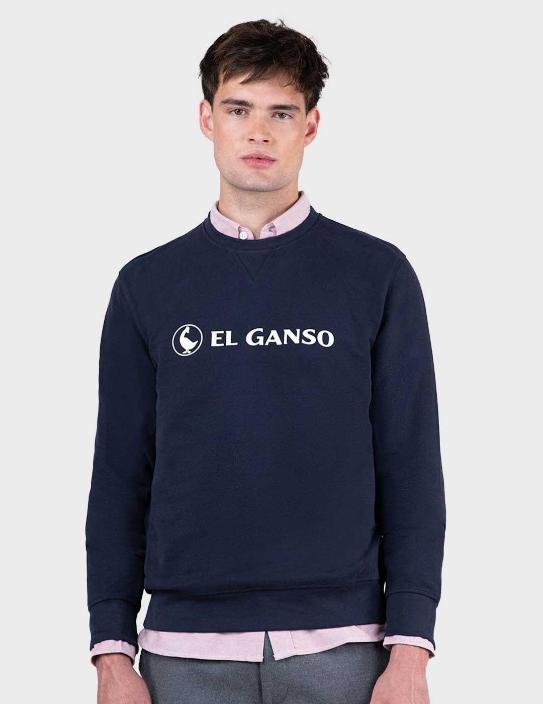 El ganso sudadera azul marino para hombre