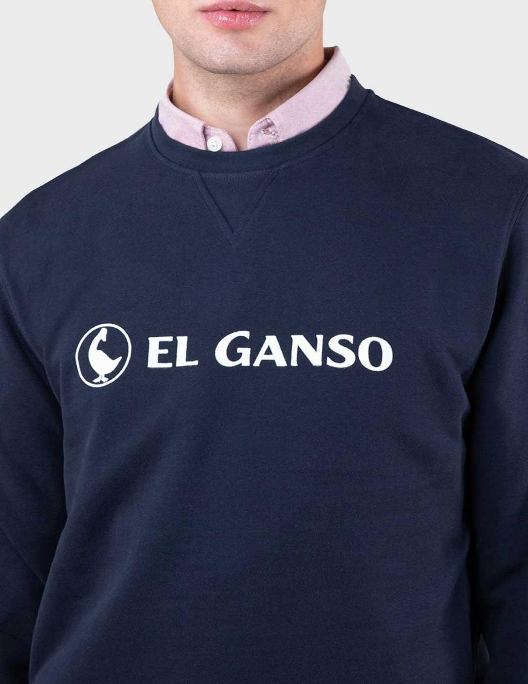 El ganso sudadera azul marino para hombre