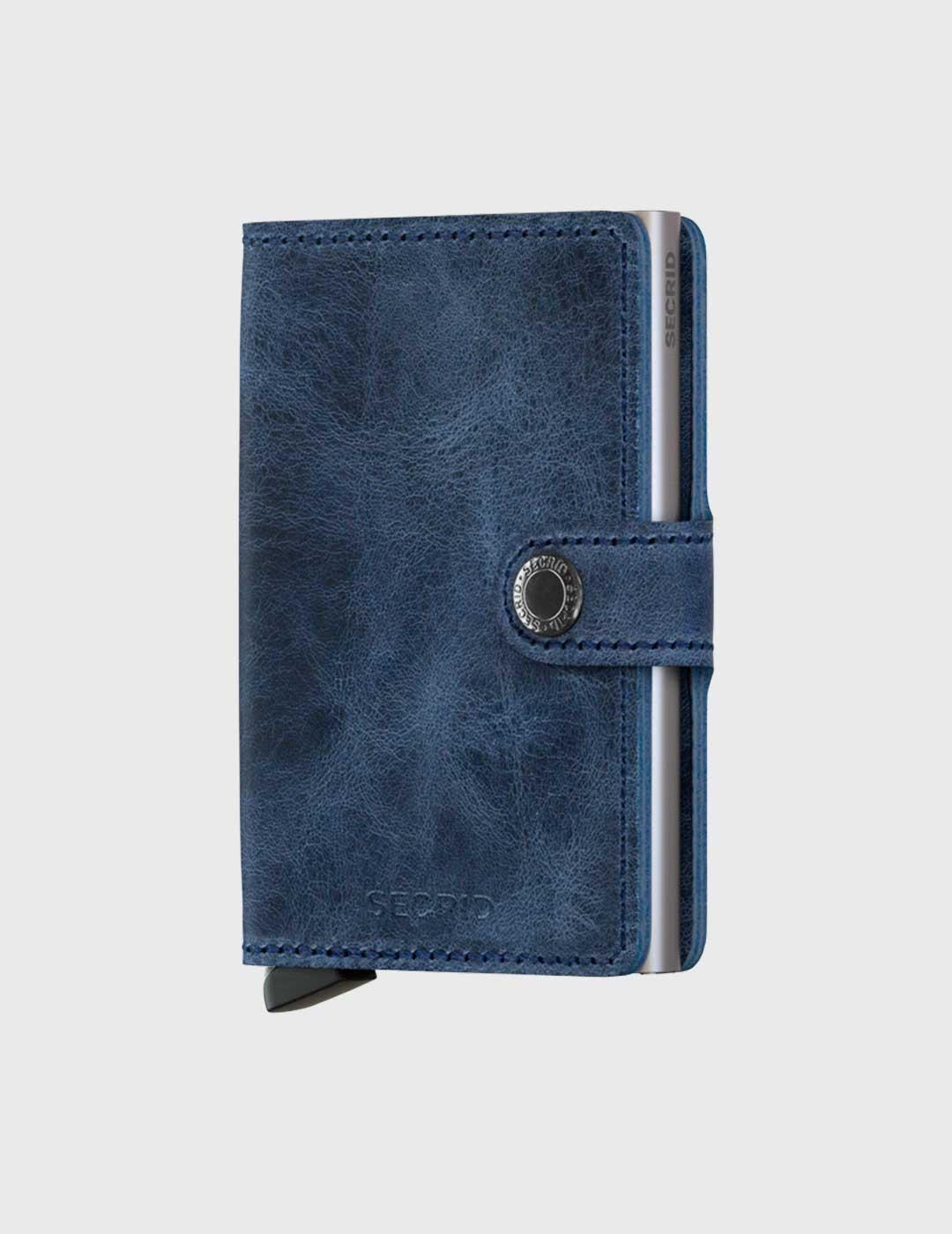 Cartera Secrid Miniwallet Vintage azul unisex