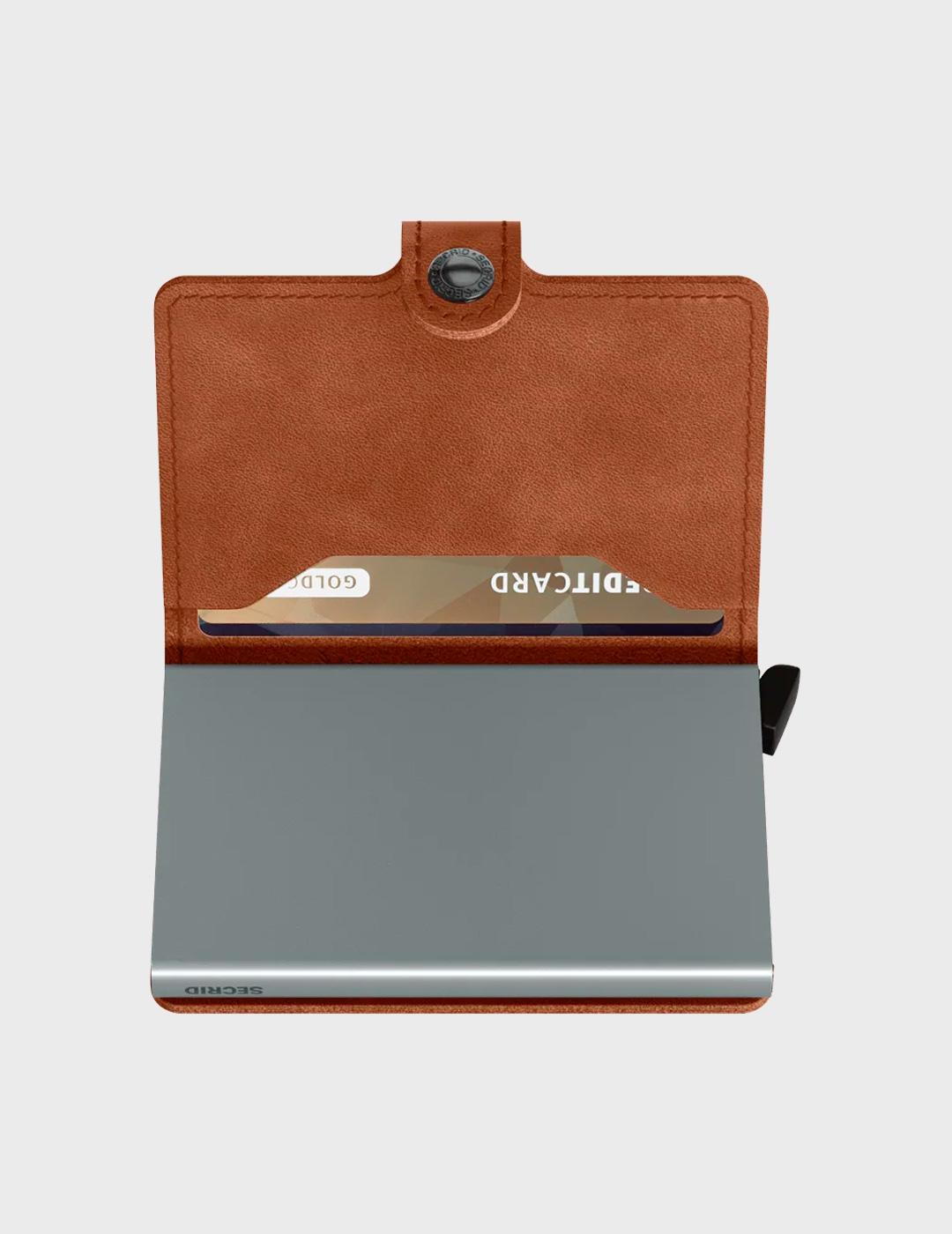 Cartera Secrid Miniwallet Vintage marrón para hombre y mujer