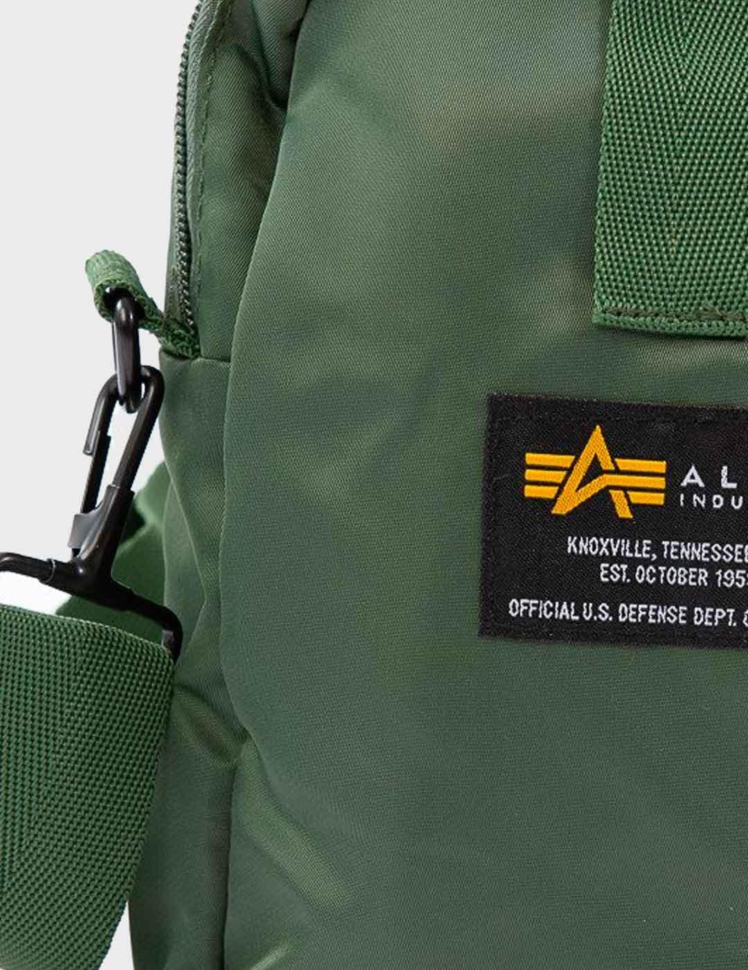 Bandolera Alpha Industries Crew Carry Bag verde unisex
