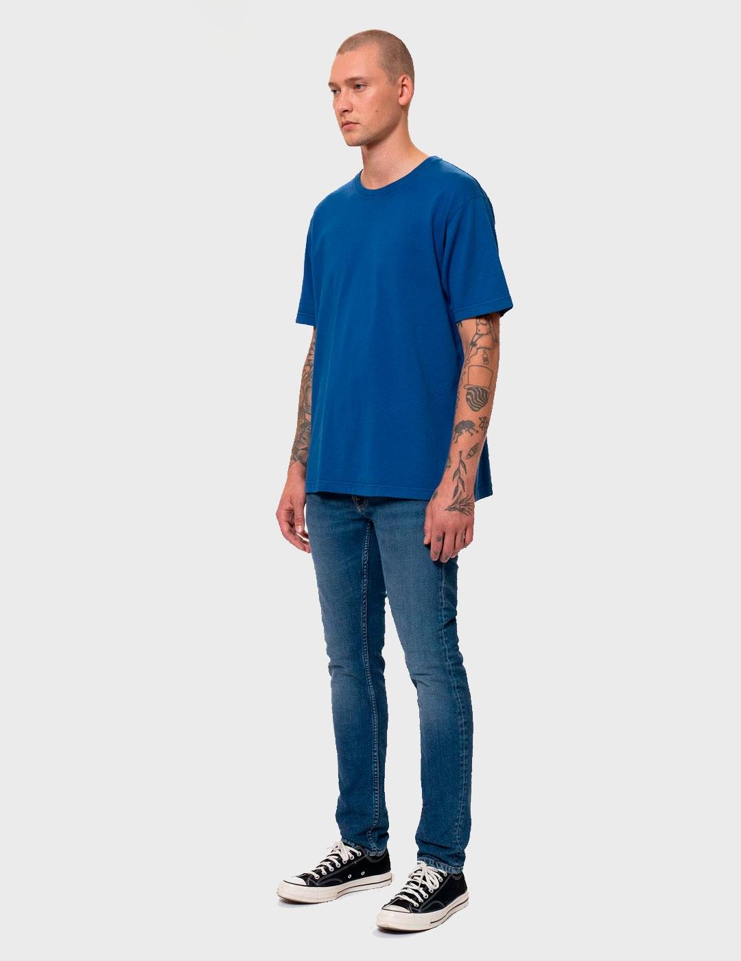 PANTALON NUDIE LEAN DEAN BLUE MUD PARA HOMBRE