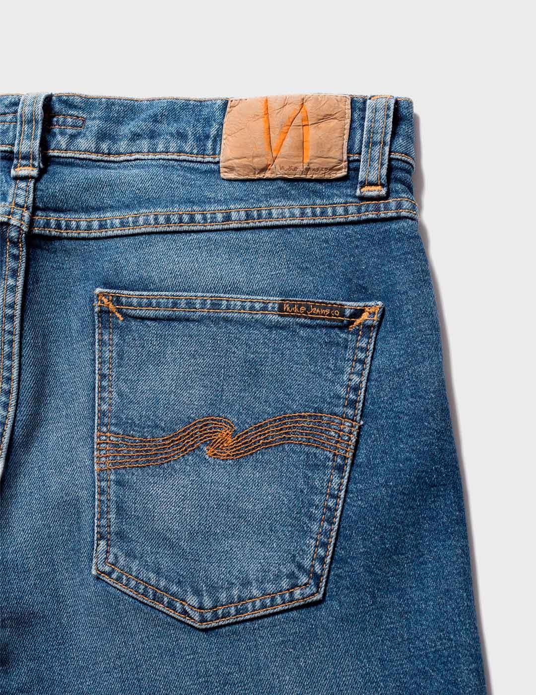 PANTALON NUDIE LEAN DEAN BLUE MUD PARA HOMBRE