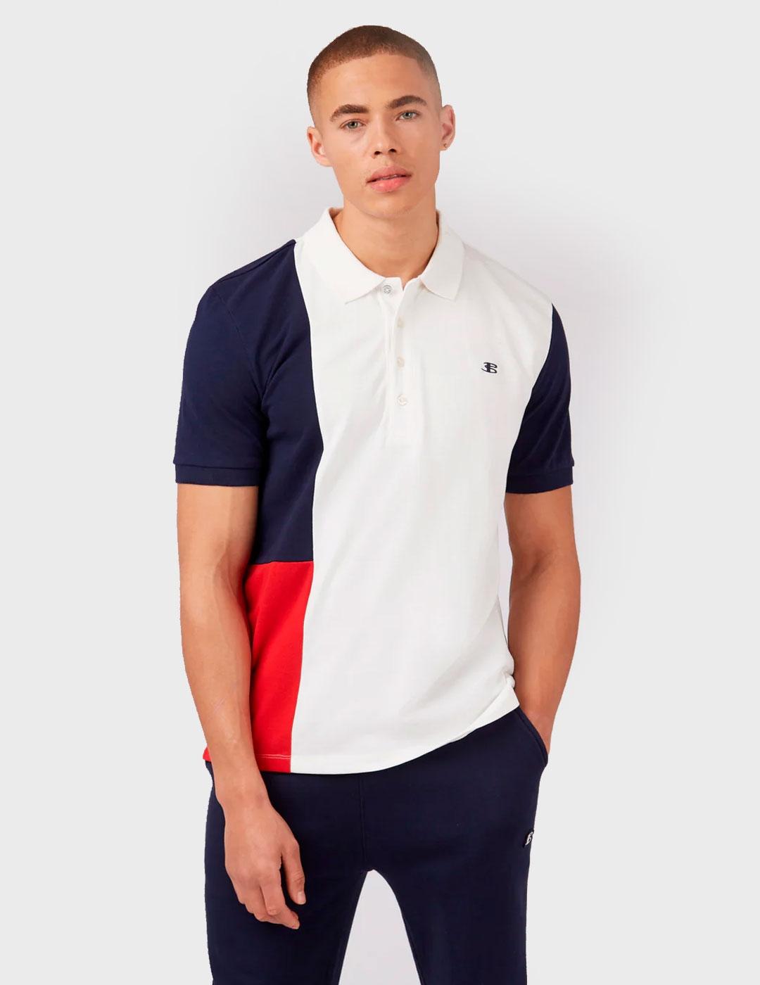 Polo Ben Sherman Colour Block blanco para hombre