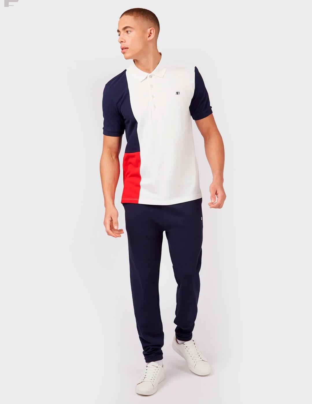 Polo Ben Sherman Colour Block blanco para hombre