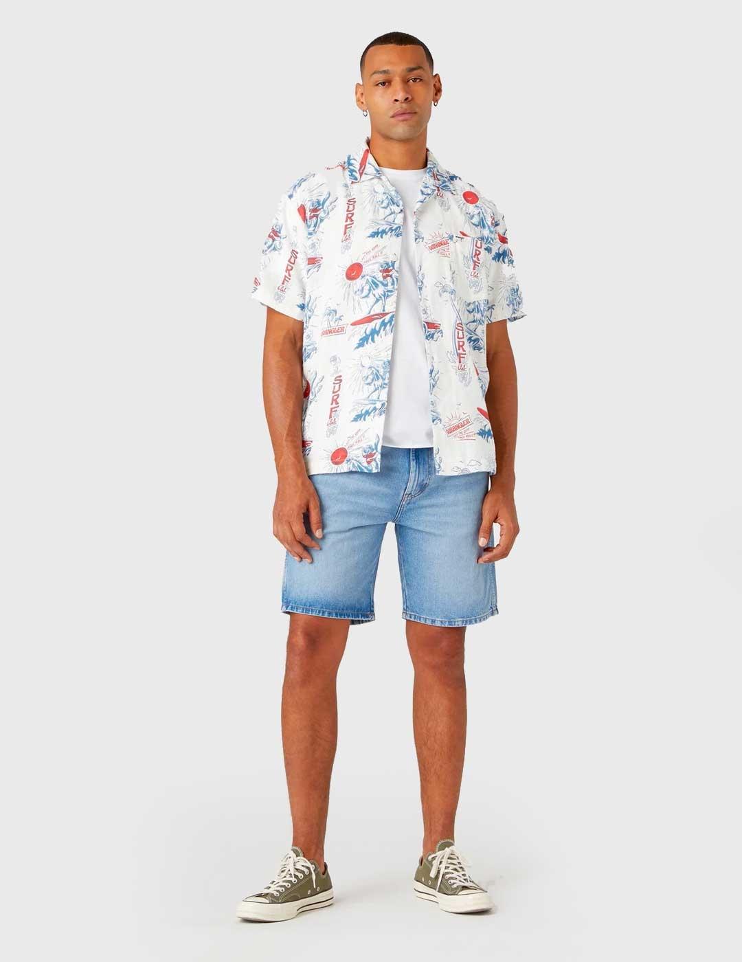 Pantalón corto Wrangler Frontier Eightball azul para hombre