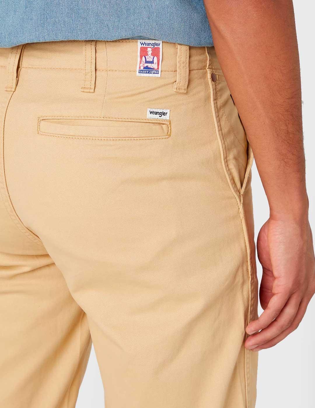 Pantalones cortos Wrangler Casey Chino beiges para hombre