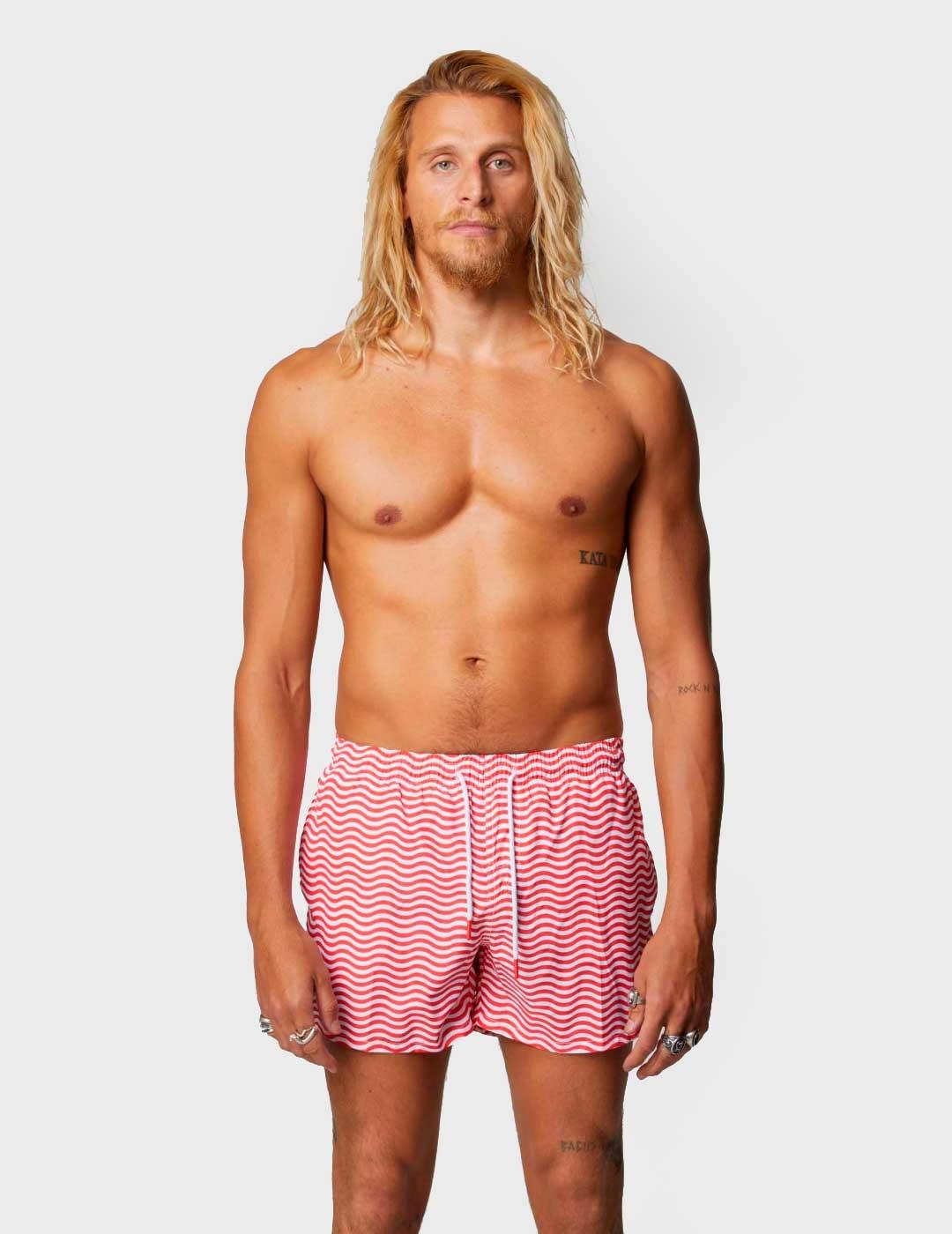 Bañador Altonadock rojo para hombre