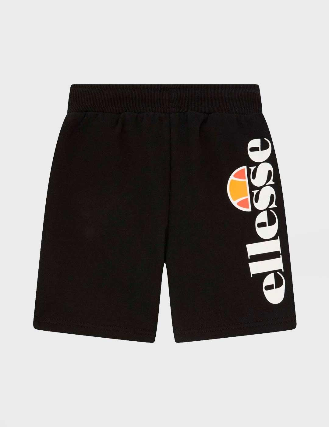 Pantalón corto Ellesse Toyle Fleece negro para niño y niña