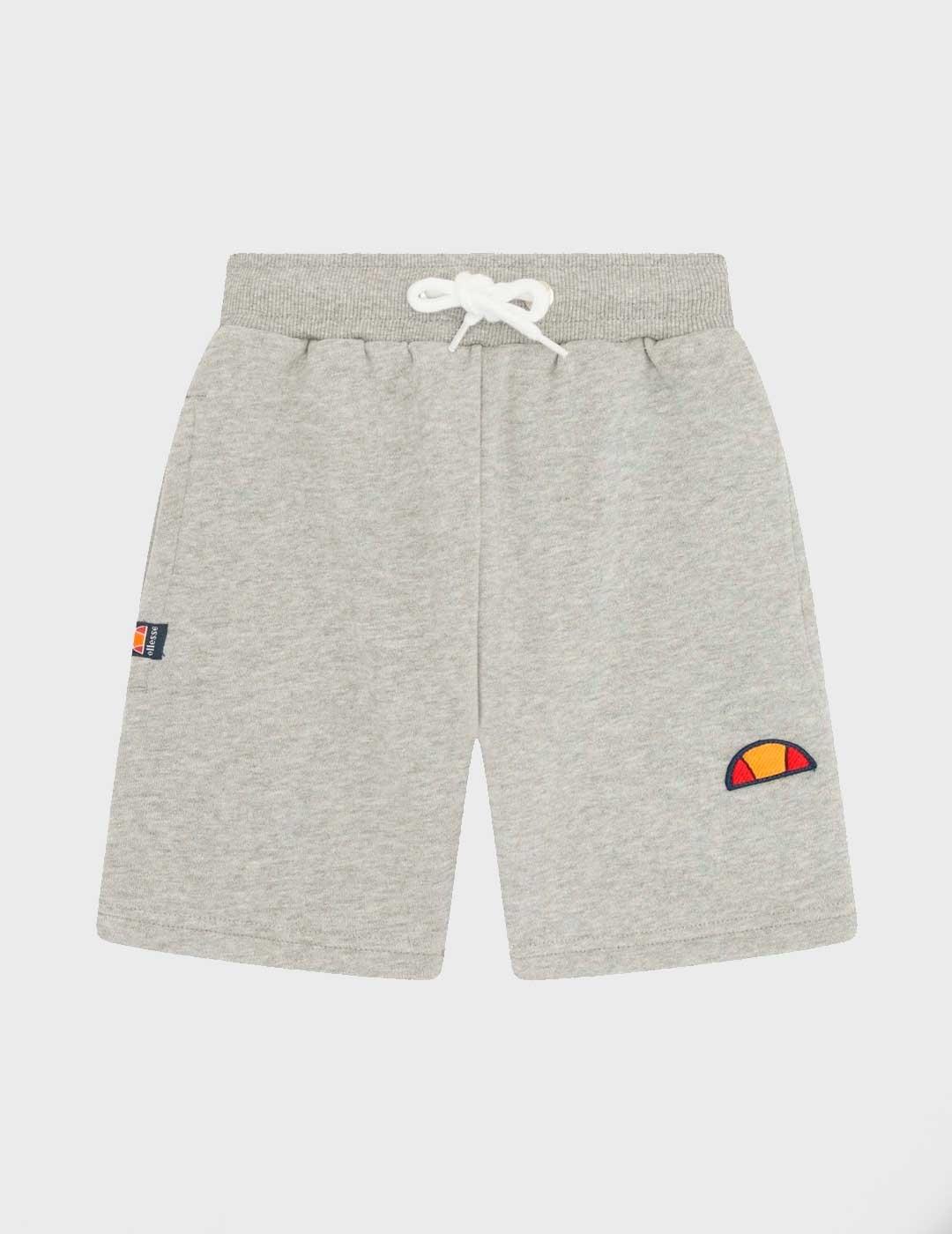Pantalón corto Ellesse Toyle Fleece gris para niño y niña