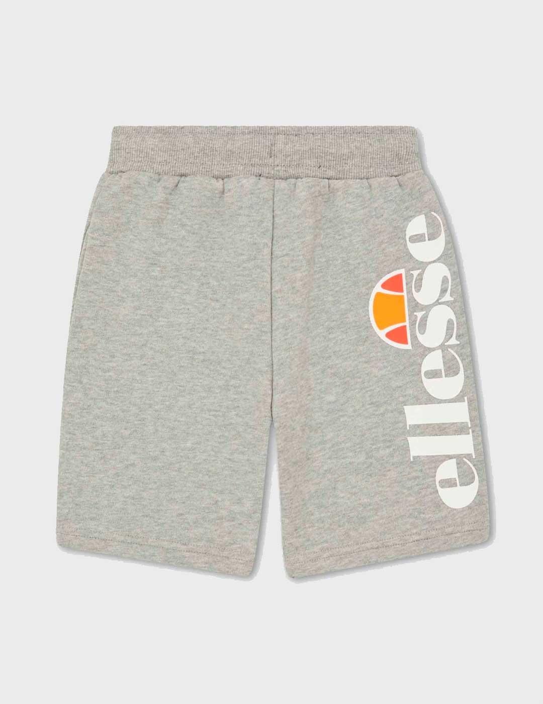 Pantalón corto Ellesse Toyle Fleece gris para niño y niña
