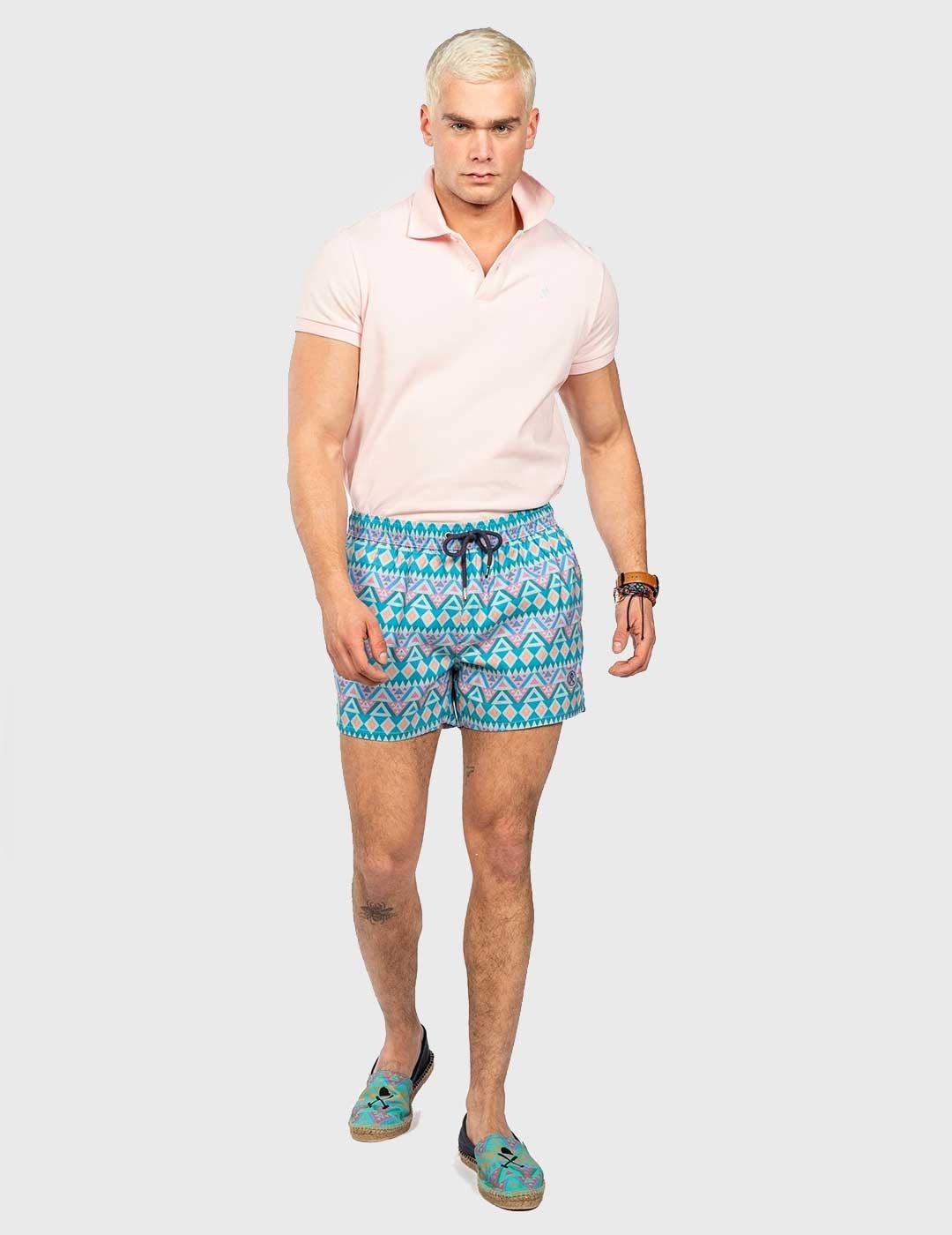 Bañador Harper & Neyer Ethnic turquesa para hombre