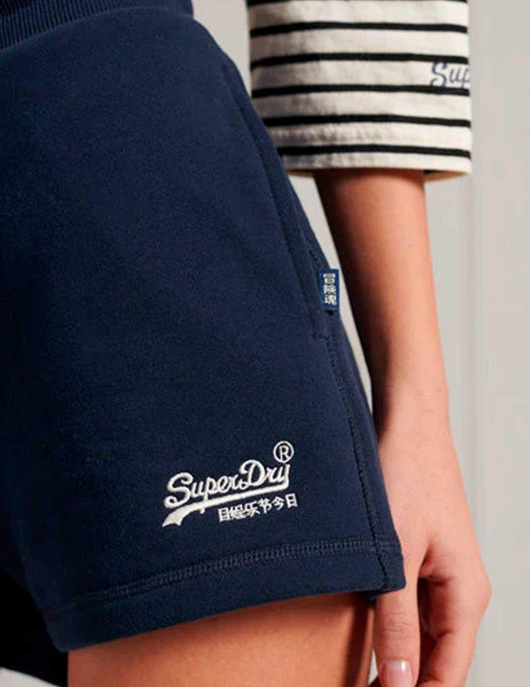 Short Superdry Classic Jersey marino para mujer