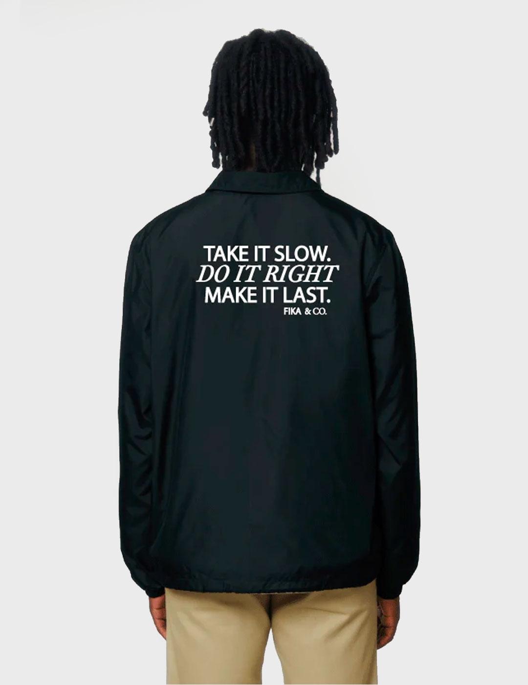 Chaqueta Fika Take It Slow negra unisex
