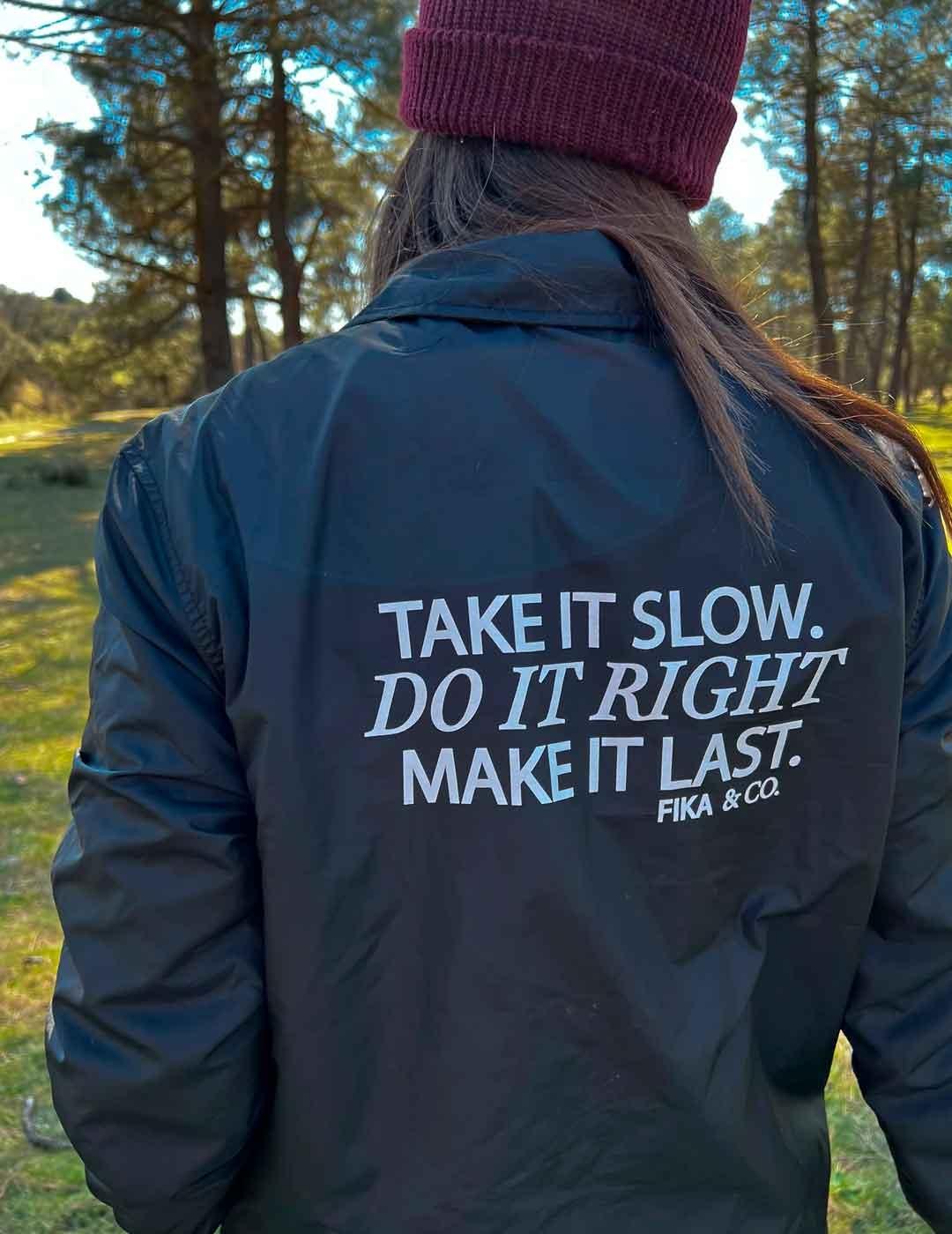 Chaqueta Fika Take It Slow negra unisex
