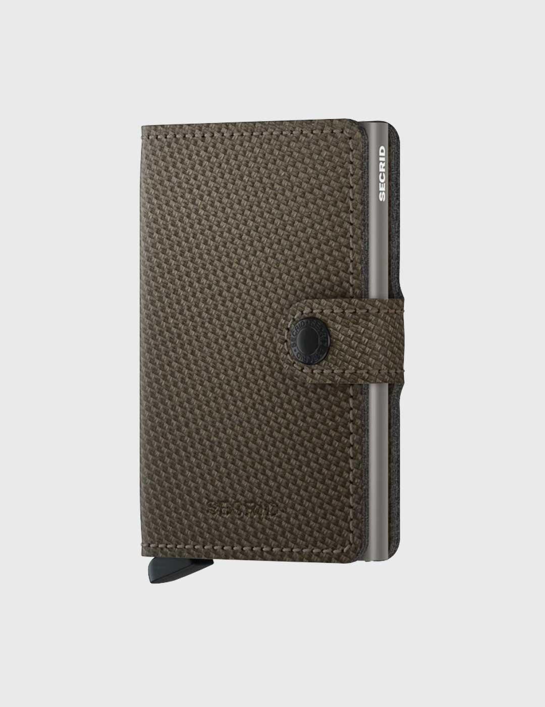Cartera Secrid Miniwaller Carbon negra para hombre y mujer