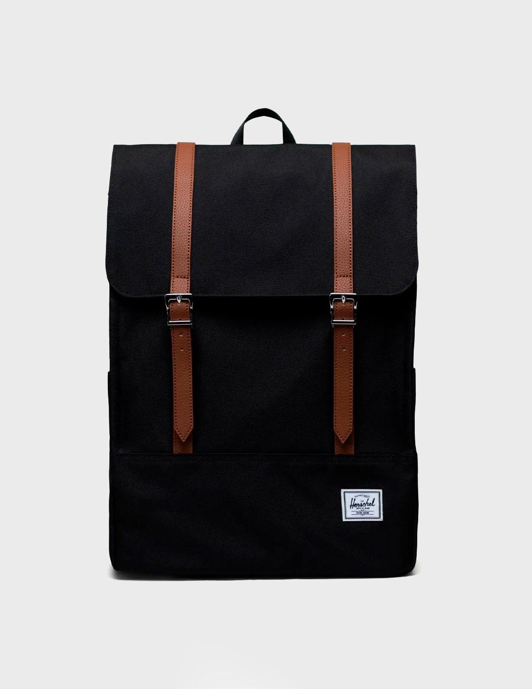 Mochila Herschel Survey Backpack negra para hombre y mujer
